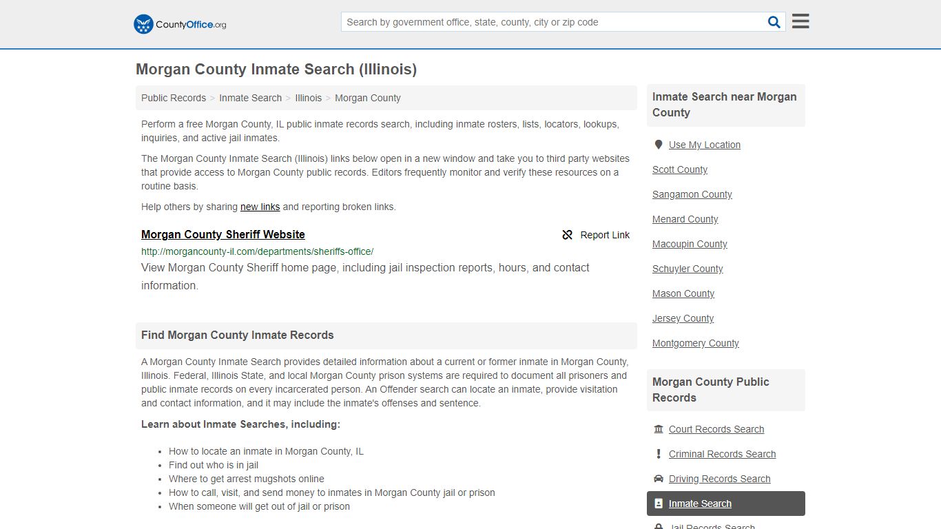 Inmate Search - Morgan County, IL (Inmate Rosters & Locators)