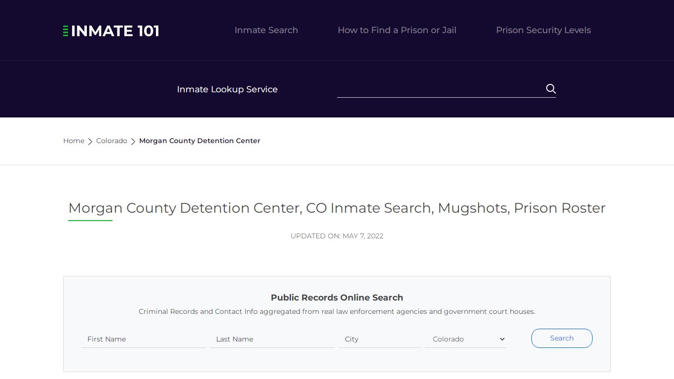 Morgan County Detention Center, CO Inmate Search, Mugshots ...